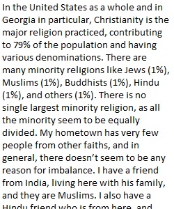 Demographic of religious diversity